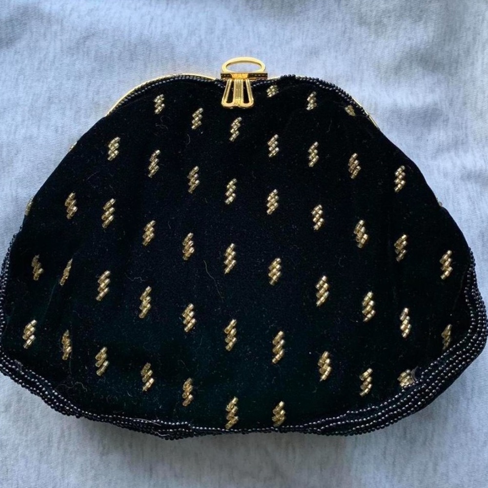 Elegant Black and Gold Clutch